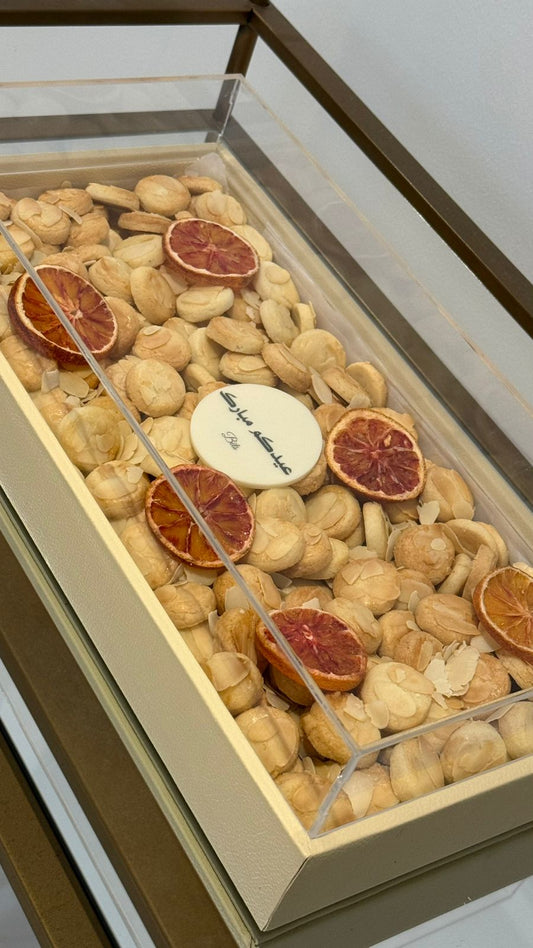 Almond Blossom Bits (leather tray acrylic cover)